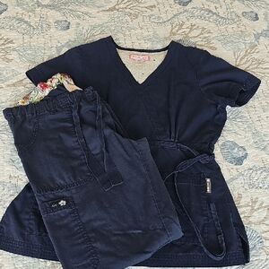 Koi Navy Blue Women's Scrub Set